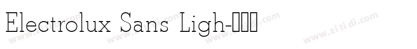 Electrolux Sans Ligh字体转换